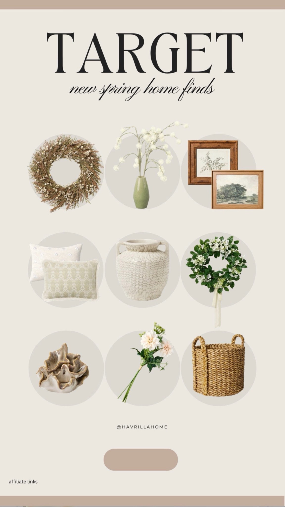 Target spring decor, target home finds, spring home decor target, neutral spring decor, target decorative pillows, spring wreath decor, ceramic vase decor, framed wall art target, target basket decor, floral home decor, affordable home decor target, neutral living room decor, spring decorating ideas, target home styling, modern traditional home decor, cottage style decor target, aesthetic home finds target, trending target decor, target seasonal decor, spring home refresh