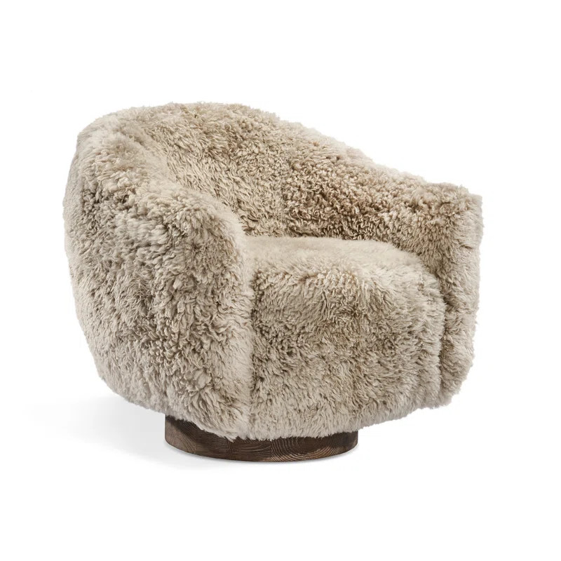 Simone Leather Swivel Armchair | Wayfair North America