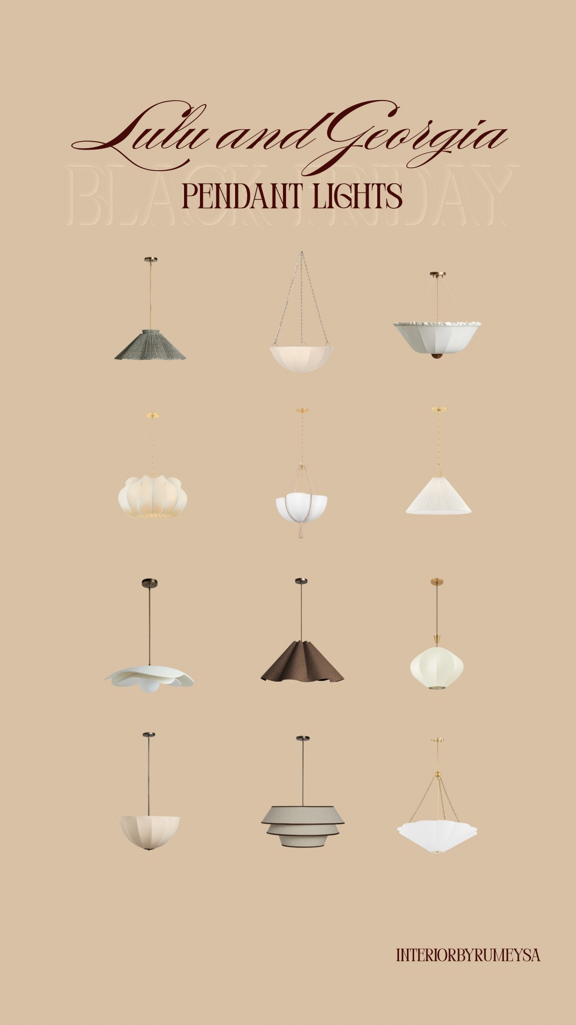 Lulu & Georgia is currently having a 30% Off Black Friday Sale and these are some of my favorite pendant lights! 

#LTKHome #LTKHoliday #LTKSaleAlert