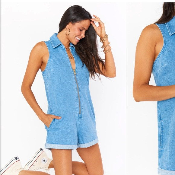 Show Me Your Mumu denim romper | Poshmark