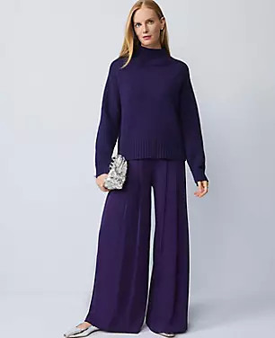 The Triple Pleat Palazzo Pant | Ann Taylor