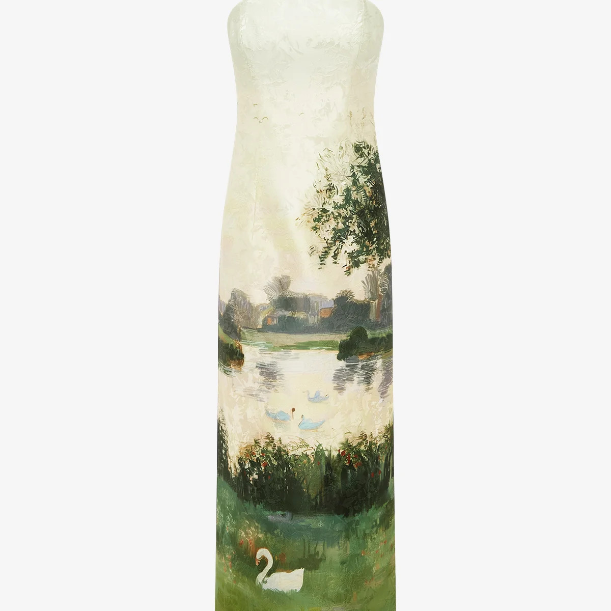 Ava Jacquard Bustier Maxi Dress - Serene Print | LEO LIN US