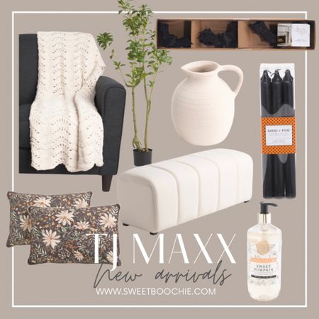 New fall and Halloween home decor arrivals at TJ Maxx. Adhesive bats, black candle sticks, boucle foot rest, pumpkin hand soap, embroidered pillows, knit throw

TJ Maxx fall decor, home decor, fall decorating, Halloween decor 

#LTKFind #LTKhome #LTKSeasonal
