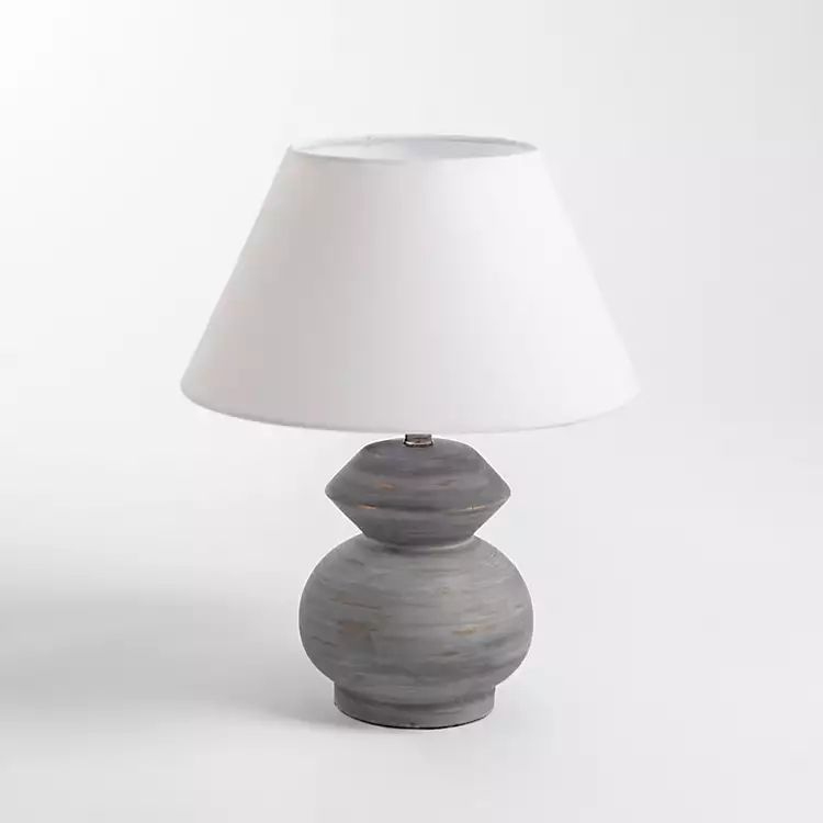Greige Carved Table Lamp | Kirkland's Home