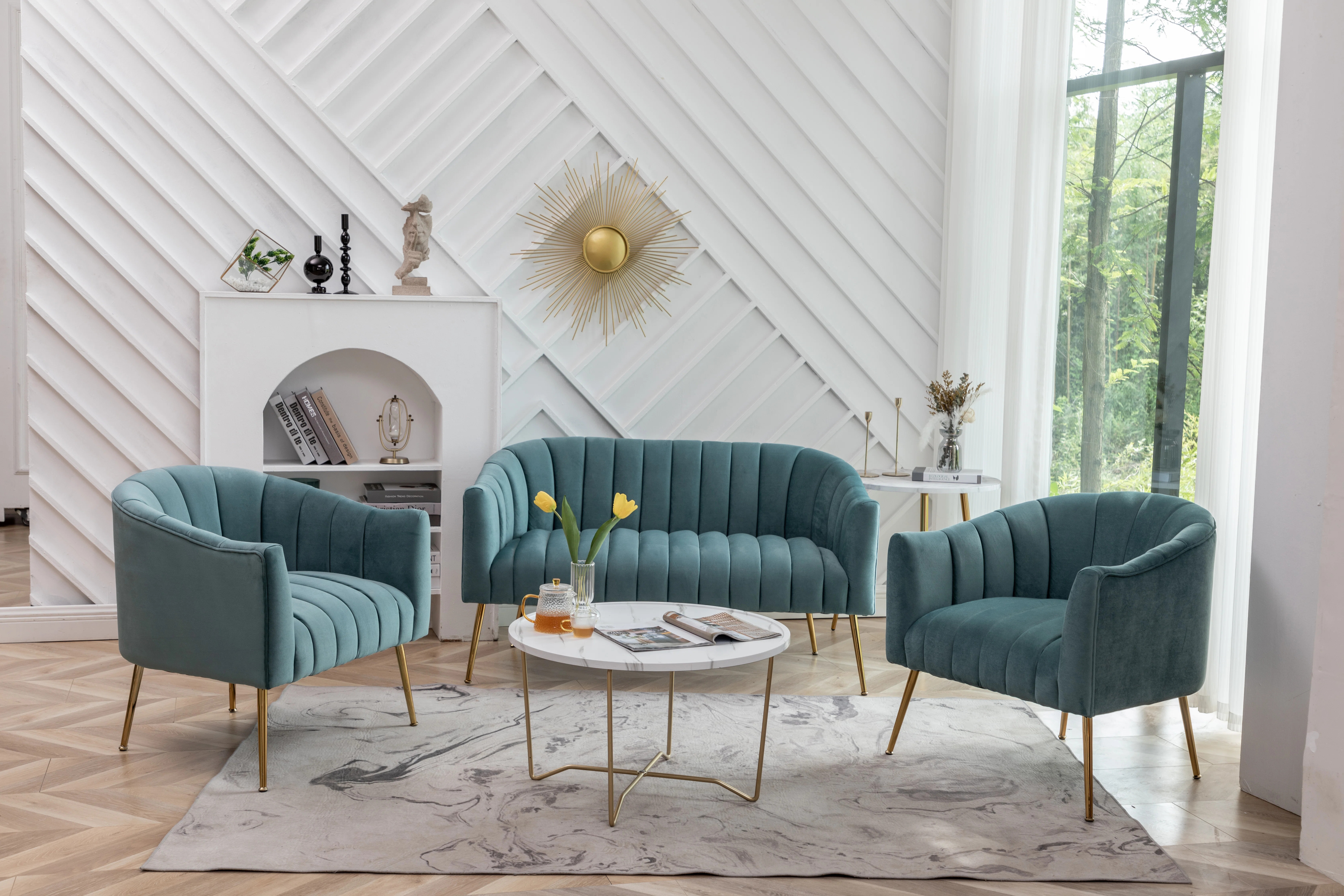 Willa Arlo™ Interiors Murrow 3 Piece Velvet Living Room Set & Reviews | Wayfair | Wayfair North America