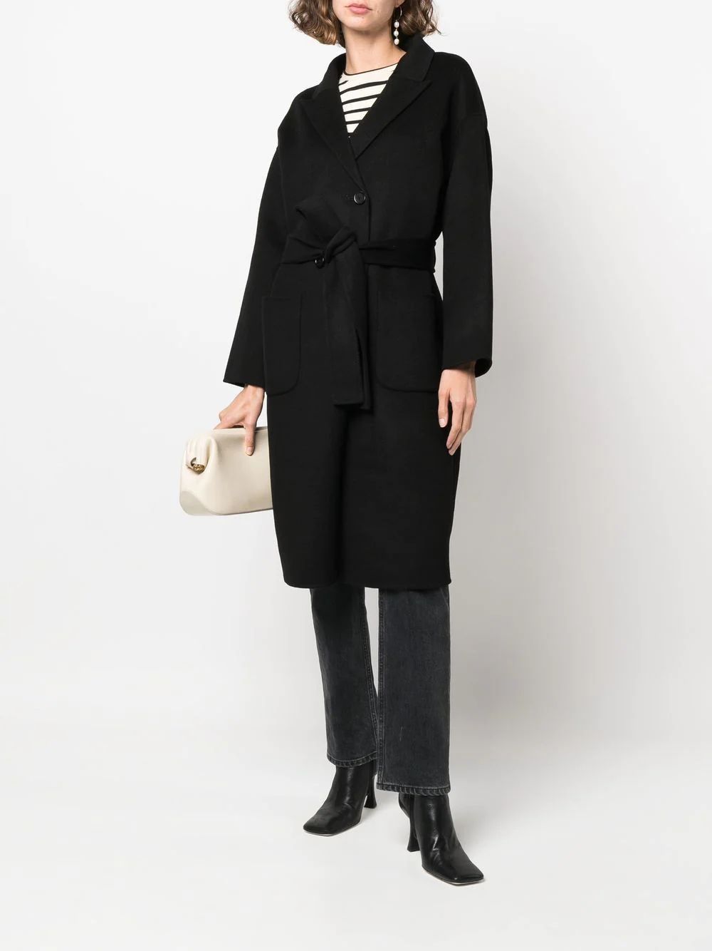 belted double-breasted coat | Farfetch Global