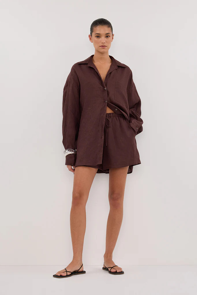 LUNE WALNUT LINEN SHORT | DISSH