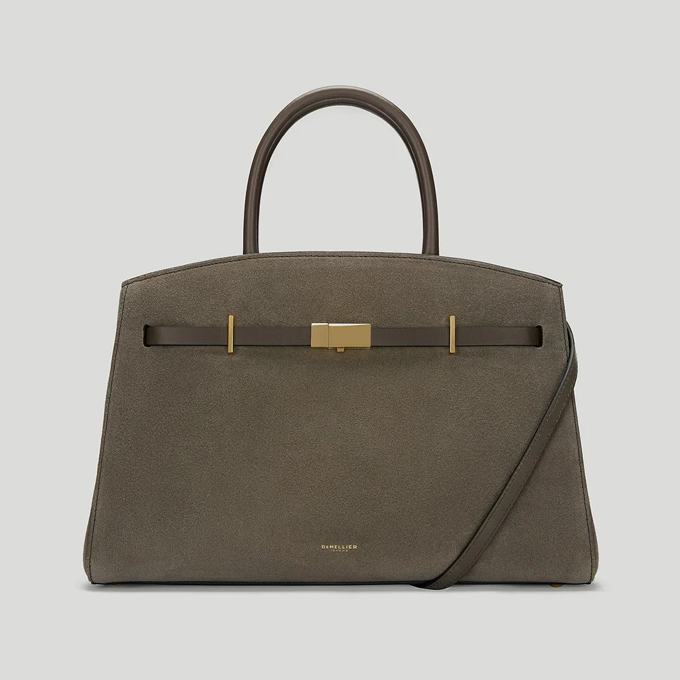 The Midi Hudson | Deep Olive Suede & Deep Olive Smooth | DeMellier | DeMellier