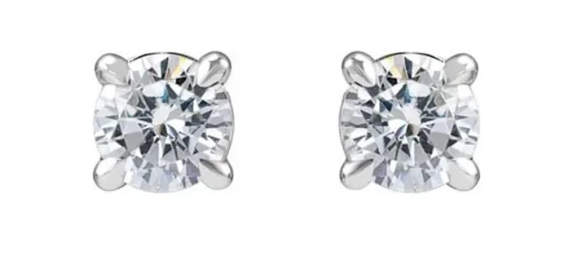 1/5 CTW Round Diamond Stud Earrings 14k Gold Pair - Etsy | Etsy (US)