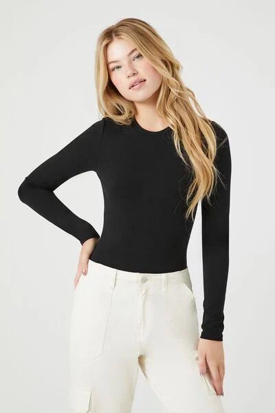 Fitted Long-Sleeve Bodysuit | Forever 21 (US)