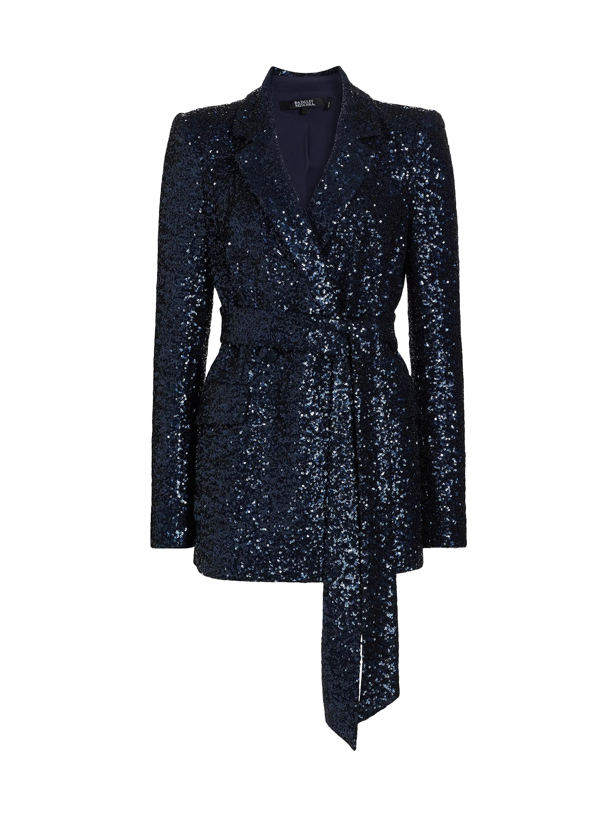 Sequin Self-Tie Double-Breasted Jacket | Saks Fifth Avenue