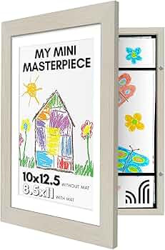 Americanflat 10x12.5 Kids Art Frame - Front Loading Picture Frames Hold 100 Artworks - Use as 8.5... | Amazon (US)