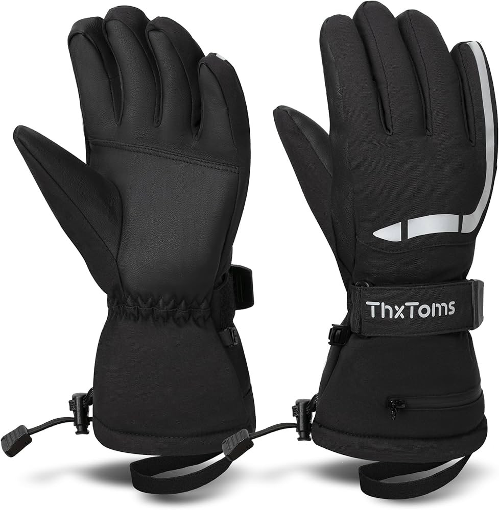 ThxToms Ski Gloves Snow Gloves for Men Women, Waterproof Winter Gloves, 3M Thinsulate Warm Gloves... | Amazon (US)