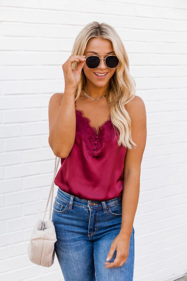 Captivating Style Red Lace Cami Bodysuit | The Pink Lily Boutique
