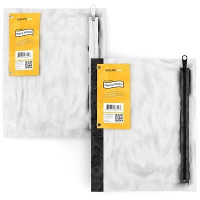 PVC Clear Zipper Pencil Pouch - Clear Window, Fits Standard 3-Ring Binder, 6.25 X 10 Inches, Assorted Colors (60 Packs) | Target