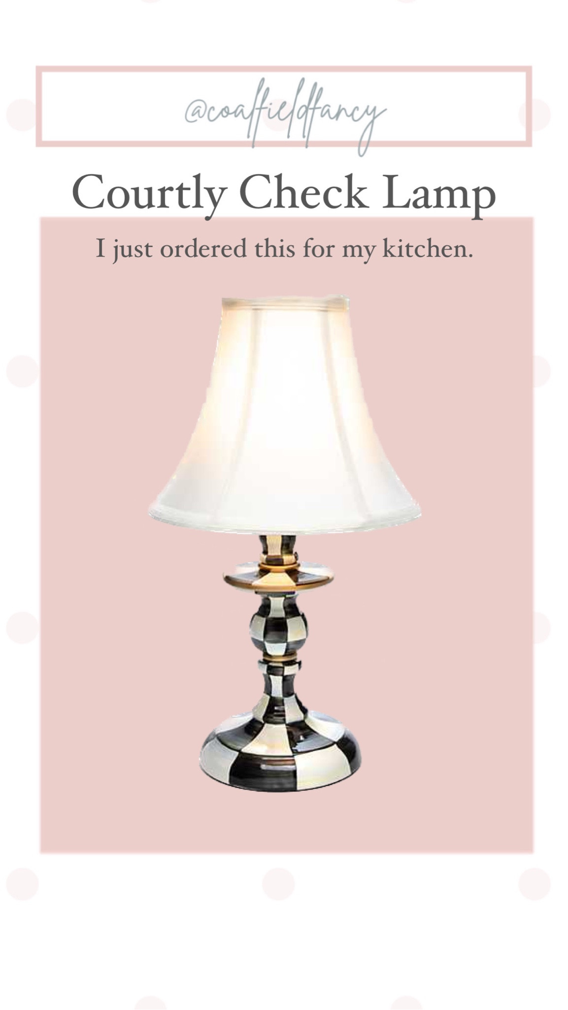 Courtly check lamp. 
Black & white decor.
Black & white lamp

#LTKhome #LTKover40