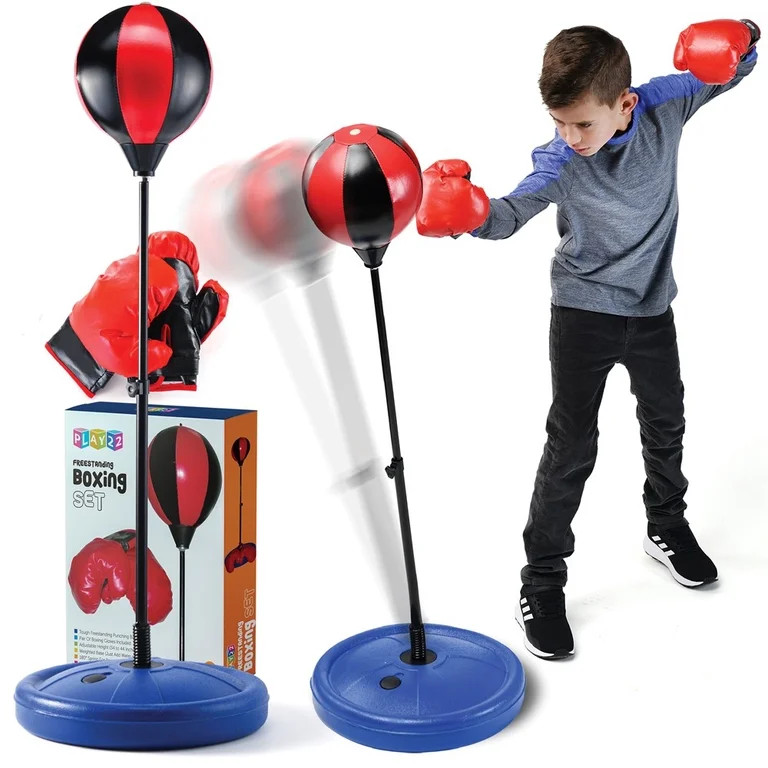 Play22USA Kids Boxing Set  Kids Boxing Gloves and Punching Bag  Kids Punching Bag with Adjustable... | Walmart (US)