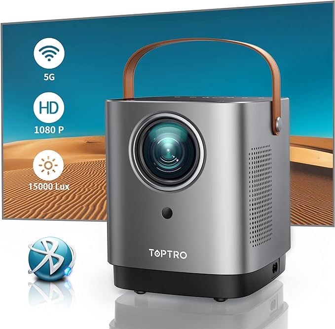 5G WiFi Bluetooth Projector, TOPTRO TR23 Outdoor Projector 1080P Supported 15000 Lumen, Mini Proj... | Amazon (US)