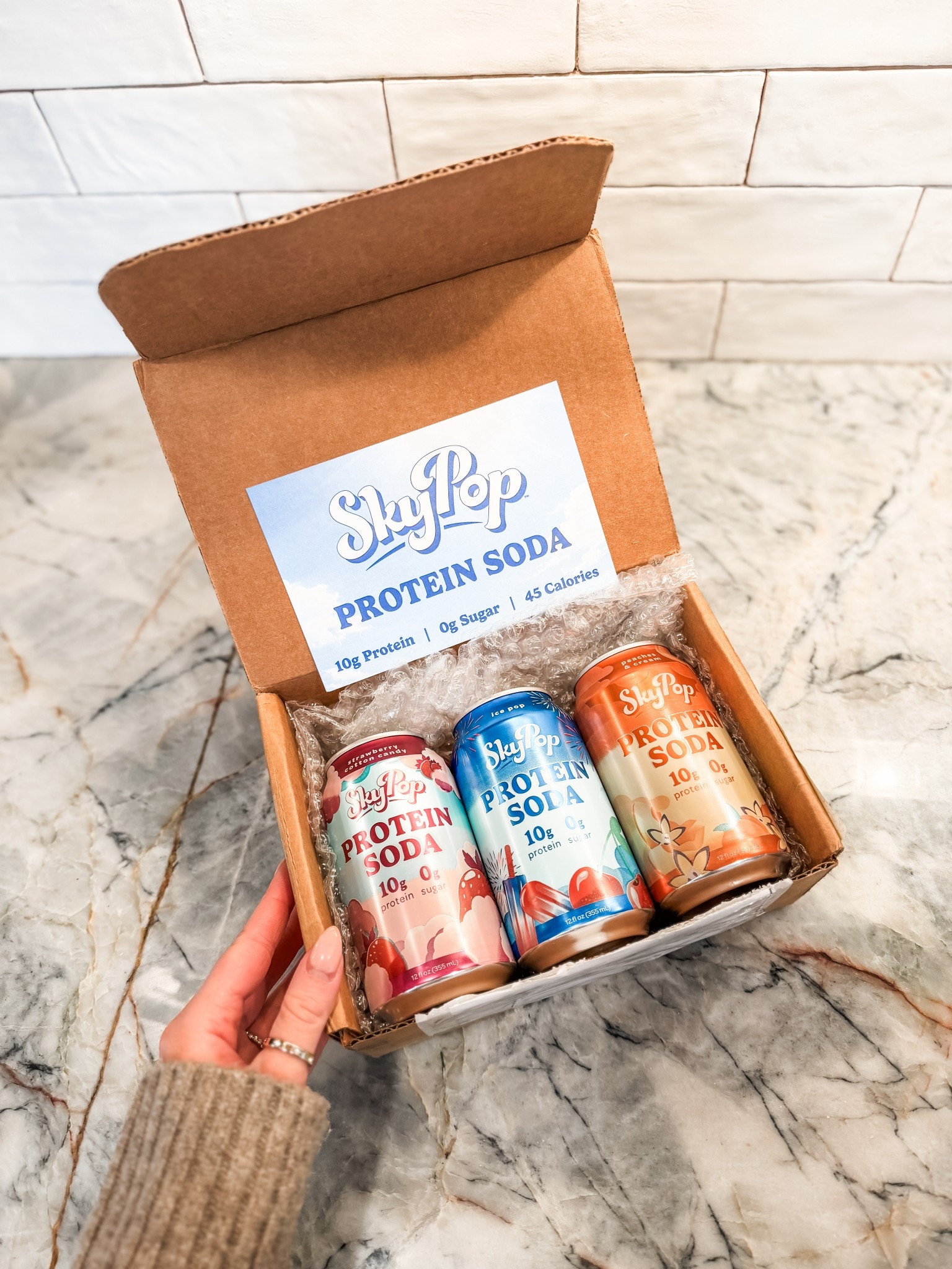 SkyPop protein soda is now sold at Target! 10g of protein and tastes SO good! 0g of sugar and only 45 cals! 💃🏼🎉 YUM! @Target 

#LTKdayinmylife #LTKfoodie #LTKmomlife