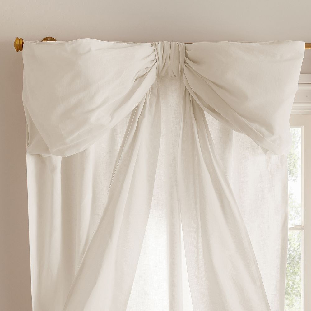 LoveShackFancy Oversized Bow Curtain | Pottery Barn Teen