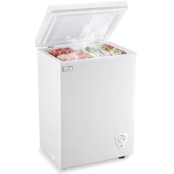 WANAI 3.5 Cu.ft,Chest Freezer,Deep Freezer,Removable Storage Basket Freezer,White | Walmart (US)