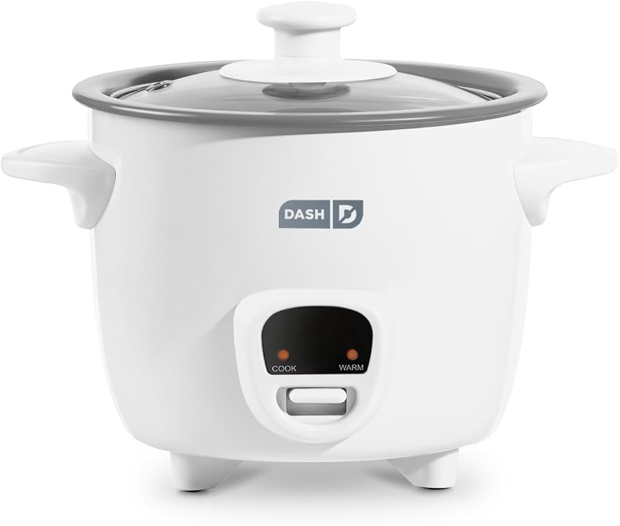 Dash Mini Rice Cooker, 2-Cup Removable Ceramic Nonstick Pot, White | Amazon (US)