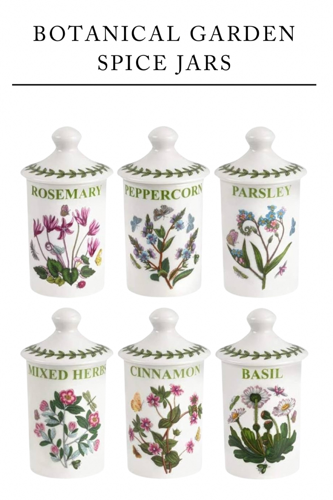 Botanical Garden Spice Jars