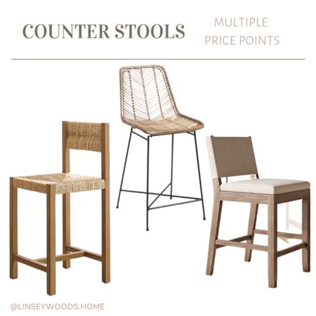 Counter stools, bar stools, woven stools, cane stools, wicker stools, neutral counter stools, pottery barn, Nathan James, world market 

#LTKhome