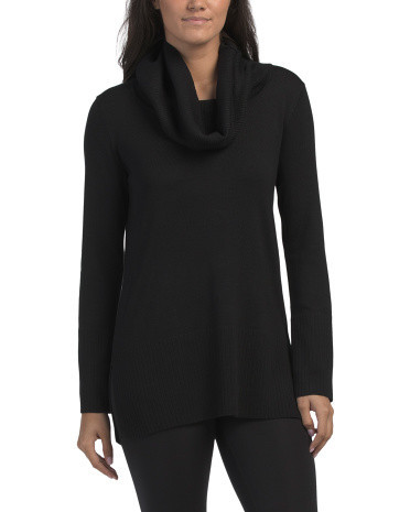 Cowl Neck Tunic Sweater, Polyester/Rayon | TJ Maxx