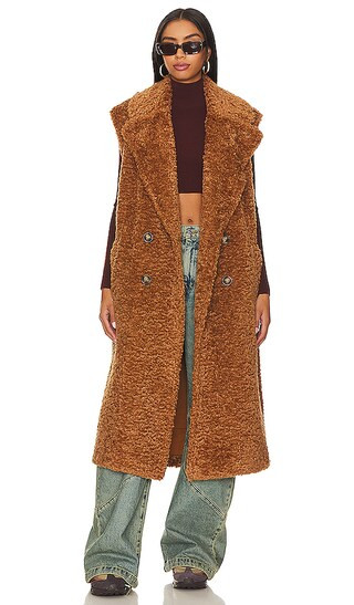 Cozy Time Vest in Cashew | Revolve Clothing (Global)