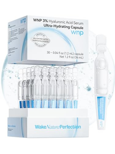 WNP Hyaluronic Acid Serum 3% for Face with 4D Multi-Layer Hydration | Ultra Hydrating Anti-Aging Serum | Moisturizer for Dry & Sensitive Skin | Pre-Makeup Skincare | Single-Use Vials 30PCS | Amazon (US)