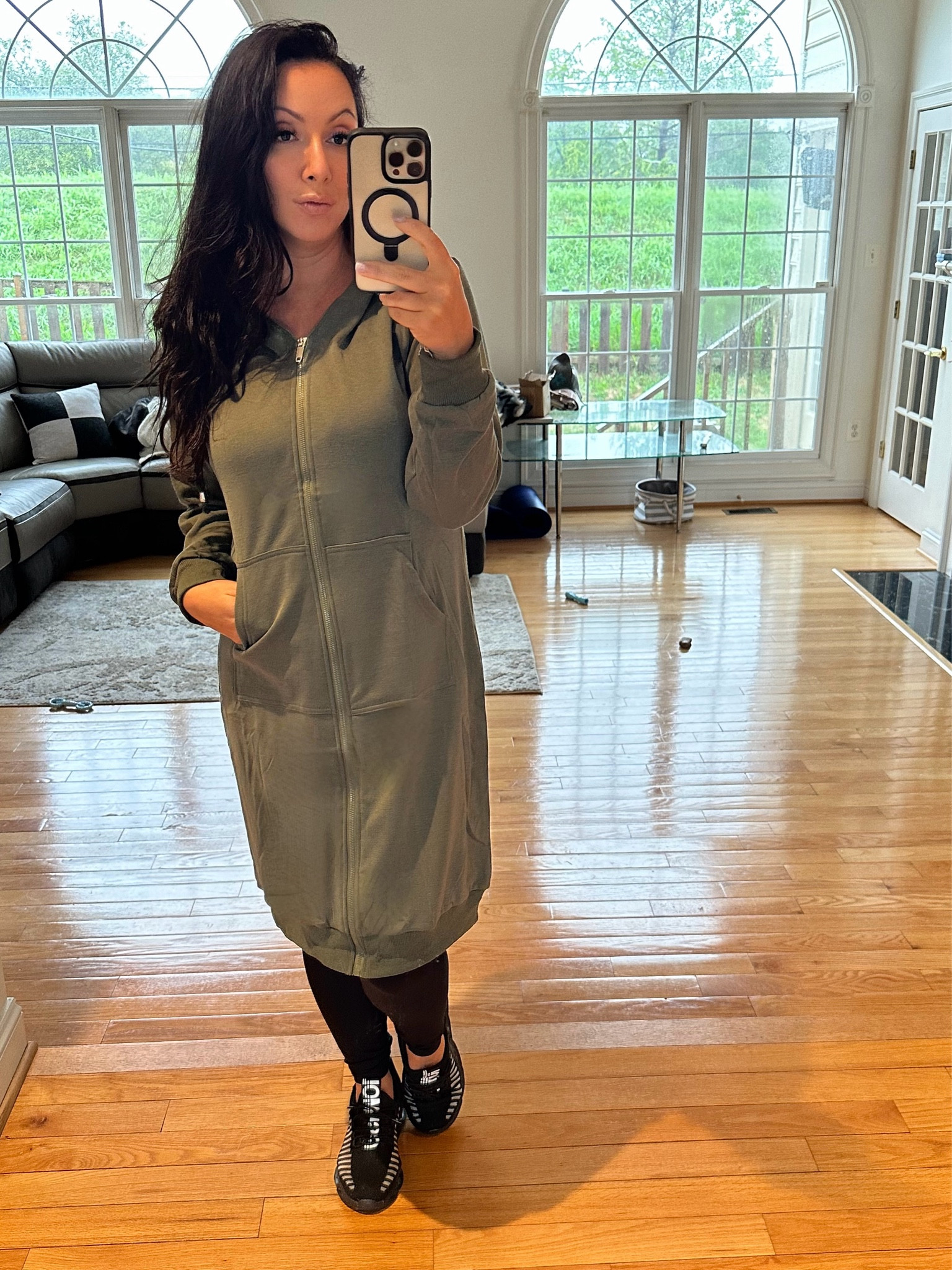 Super comfortable long zip sweatshirt! I cna wear it all day long! Can also be worn as a dress! 
#OfftoCollege2024
#BacktoSchool2024 

#LTKSeasonal #LTKBacktoSchool #LTKMidsize