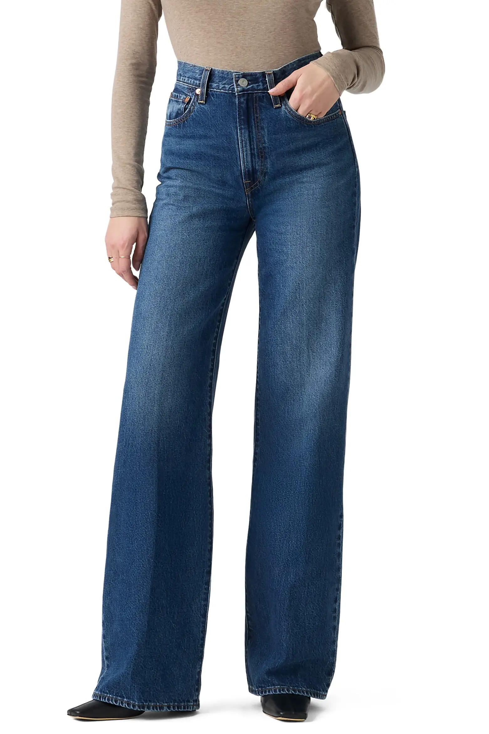 Levi's Ribcage High Waist Wide Leg Jeans (Women) | Nordstrom | Nordstrom