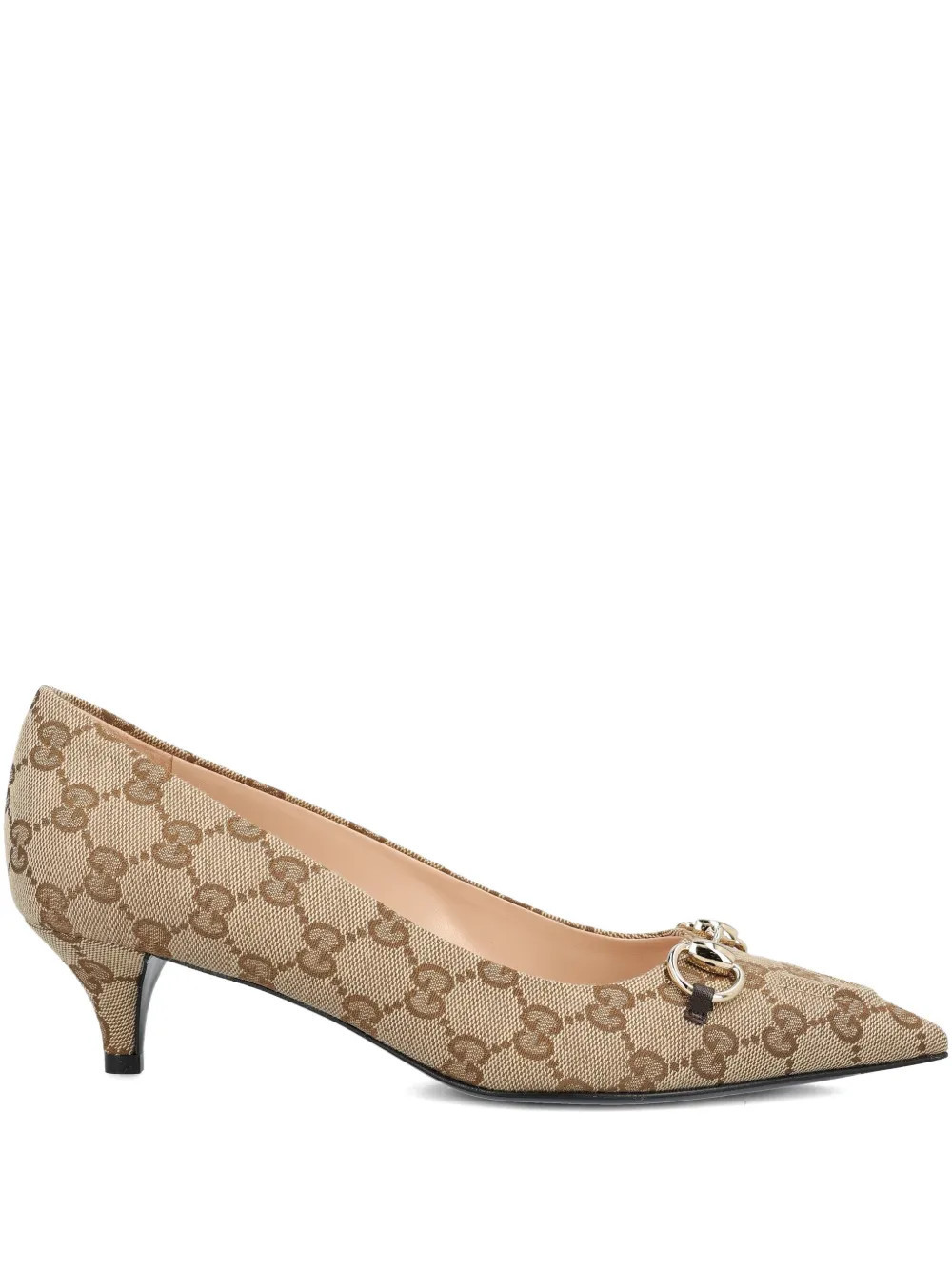 Gucci 45mm Horsebit patterned pumps - Neutrals | Farfetch Global