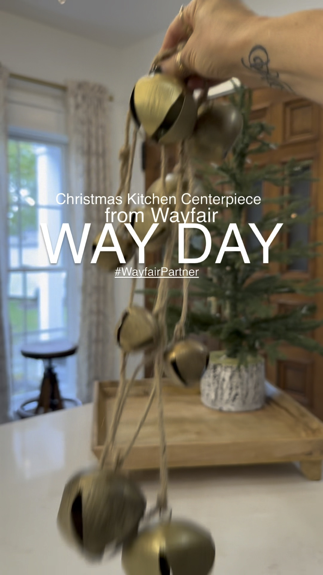 Way Day is back!  Shop @wayfair in-store and online and get up to 80% off on all things home.  I styled a Christmas kitchen centerpiece all from Wayfair. This tree is adorable, excellent quality, and so versatile.  And, the little wooden trees would also look cute on a shelf. I can’t wait to style these different ways.  Enjoy FREE SHIPPING during Way Day.  Sale ends 10/7  #wayfair #WayfairPartner 