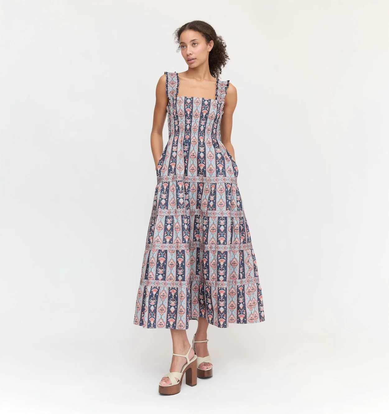 The Kimmy Nap Dress - Navy Emma Stripe | Hill House Home US