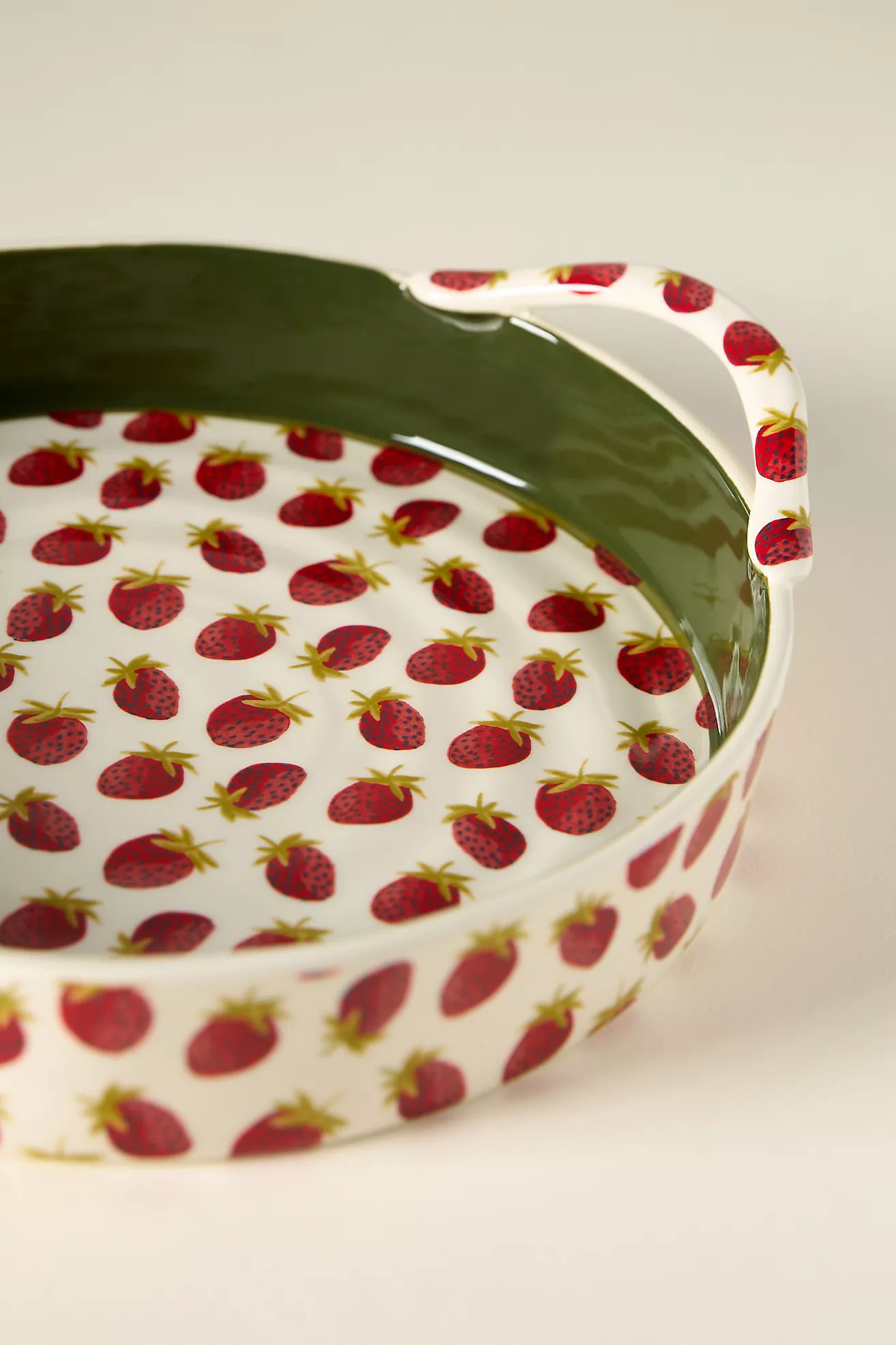 Berry Icon Handpainted Stoneware Pie Dish | Anthropologie (US)