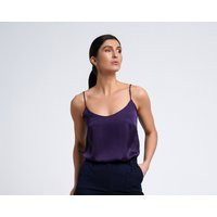 Satin Cami Top, Silk Camisole Women, Purple Bridesmaid Spaghetti Strap Tank Gouing Out Top Camis, Blouses Woman Tavrovska | Etsy (US)