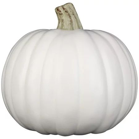 9"" PU Pumpkin Craft Harvest- Cream w/ Natural Stem by Gemmy Industries | Walmart (US)