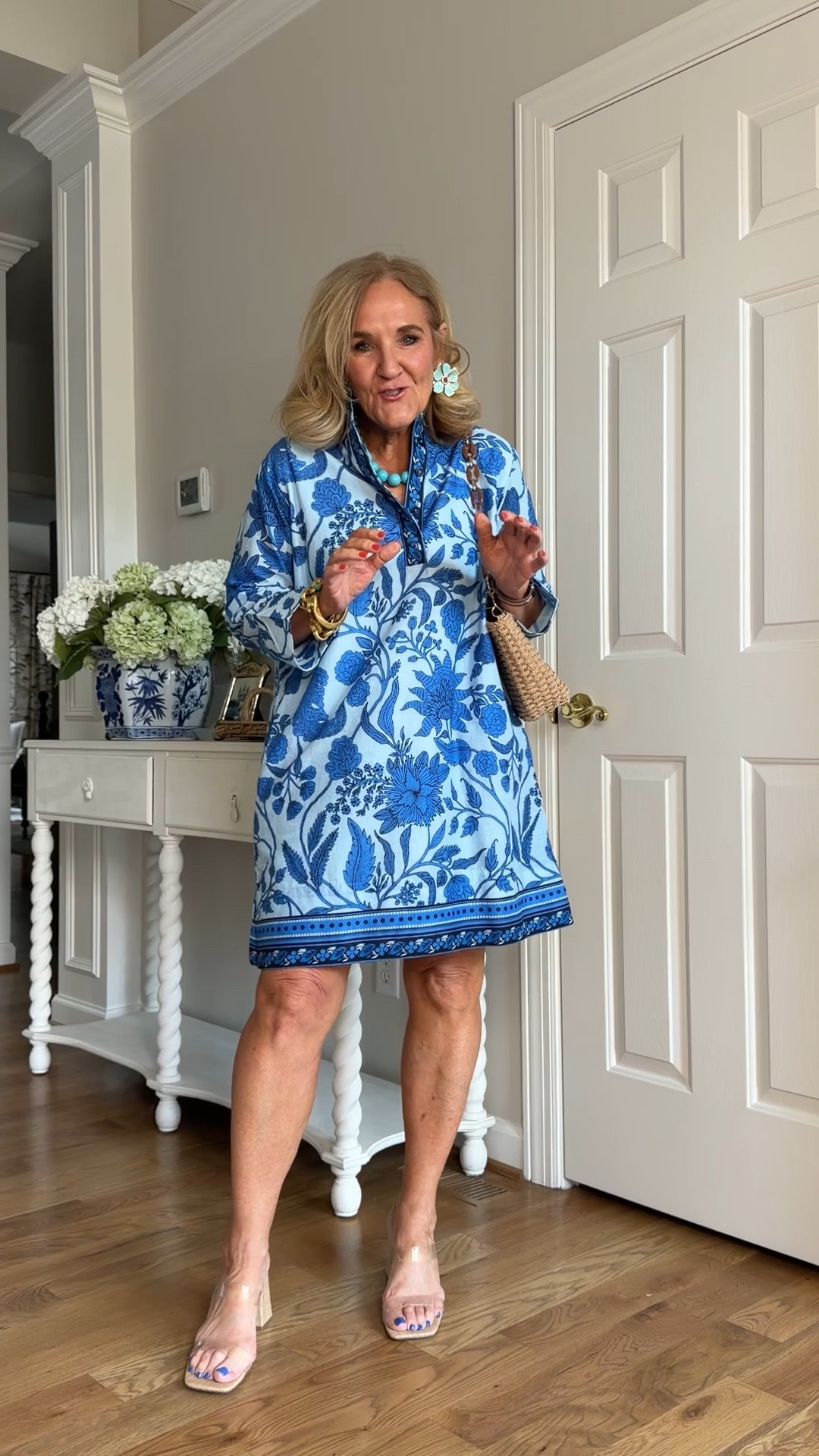 Gorgeous lined cotton voile dress with gold metallic accents. Beach wedding guest cruises rehearsal dinner anniversary trips 
I did size down to a small 

#LTKPetite #LTKWedding #LTKOver40