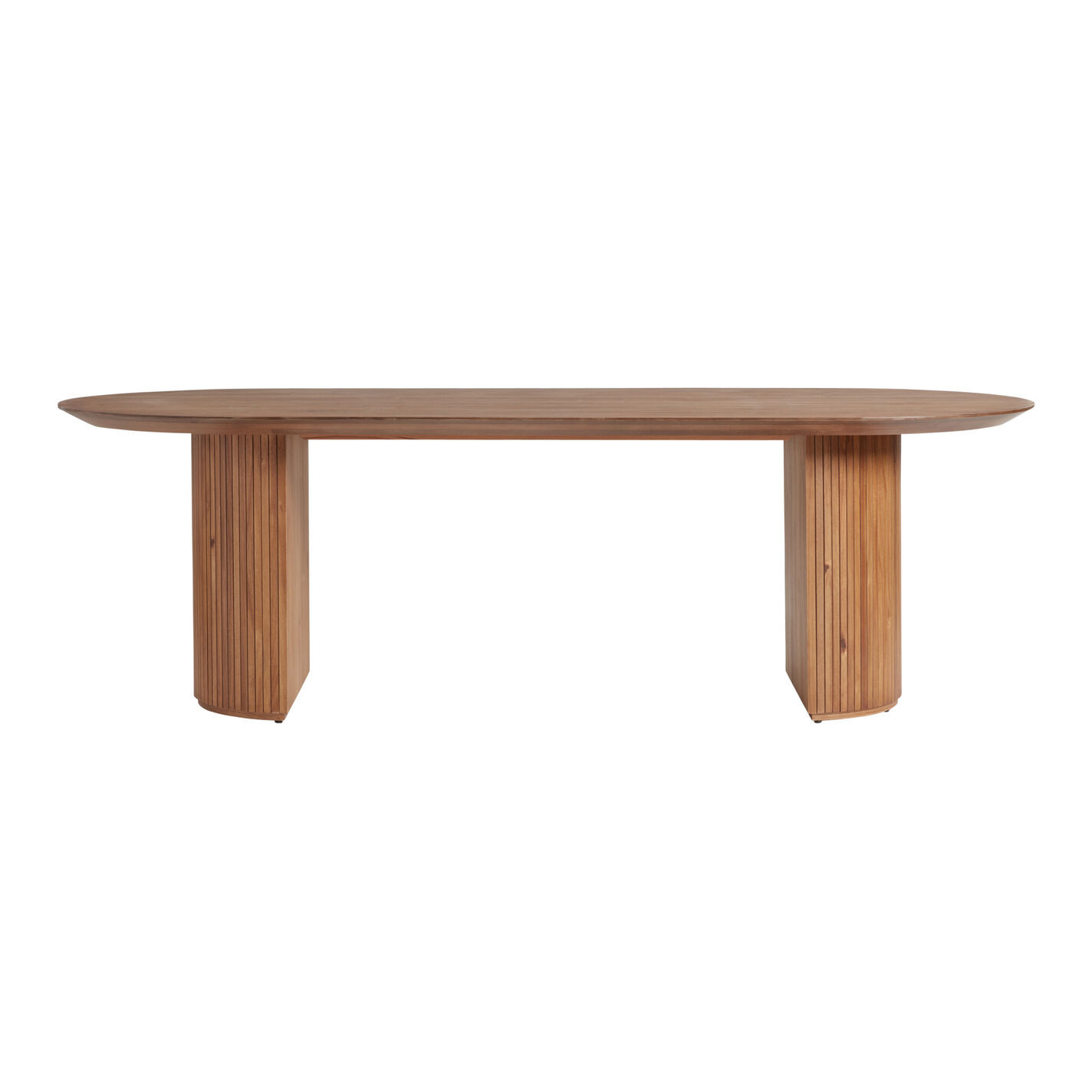 Russo Extra Long Oval Fluted Wood Dining Table | World Market