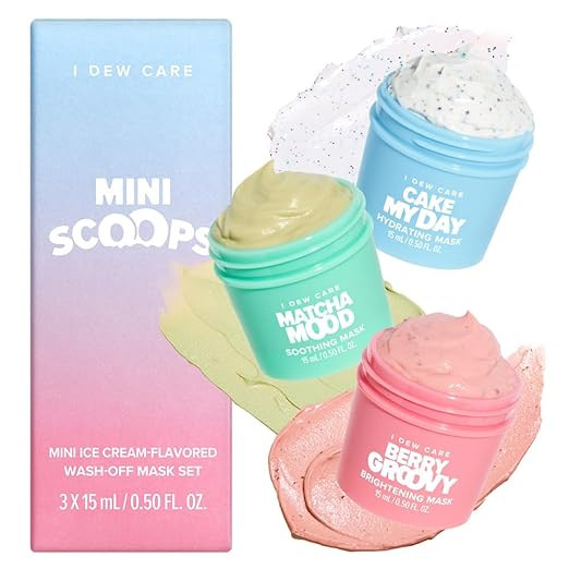 I DEW CARE Wash Off Face Mask Skincare Gift Set - Mini Scoops | Facial Masks, Matcha, Hyaluronic ... | Amazon (US)
