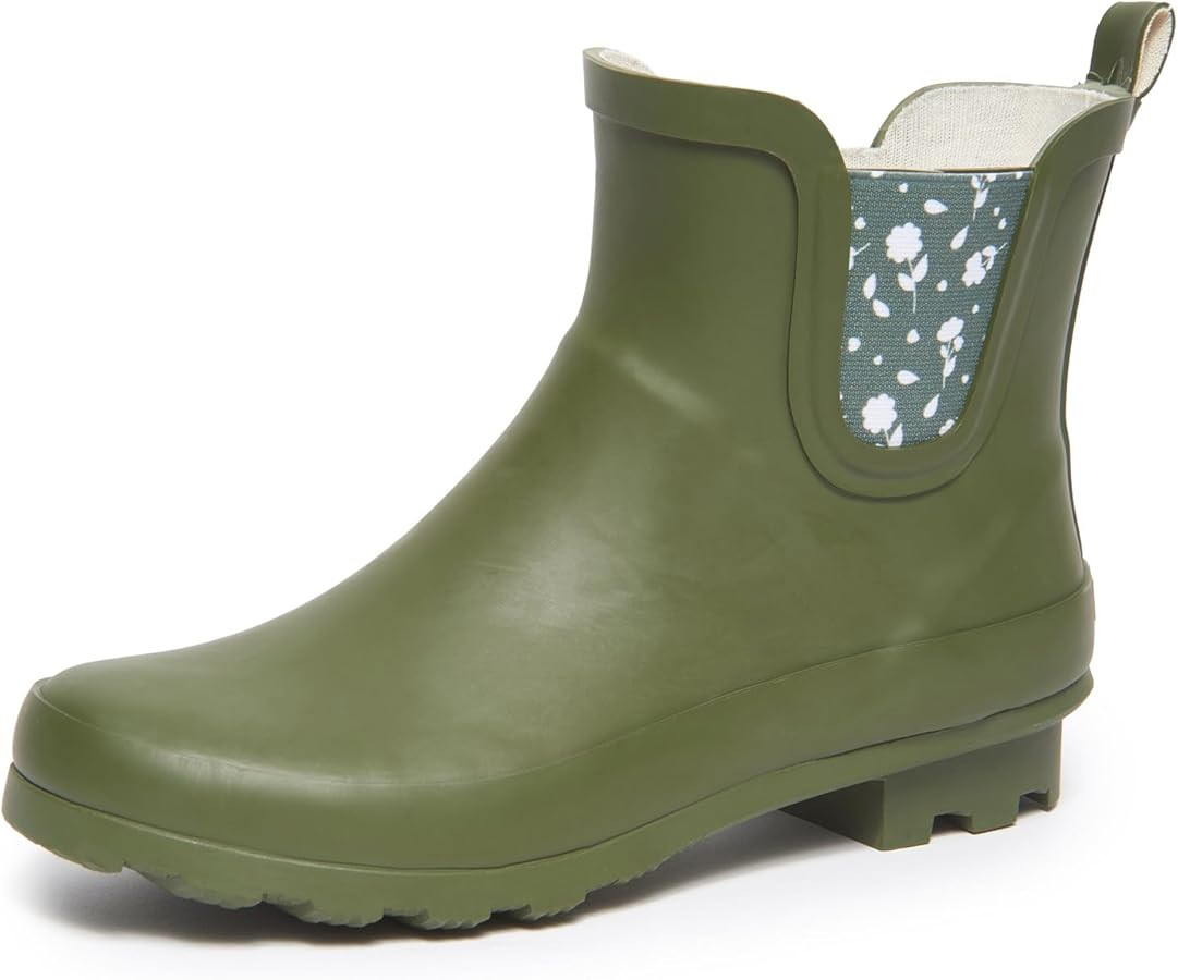 Laura Ashley Women's Waterproof Mid Cut Ankle Rain Boots | Amazon (US)