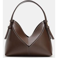 Zara - Mini Seam Detail Bucket Bag - Chocolate - One Size Only - Woman | Zara US