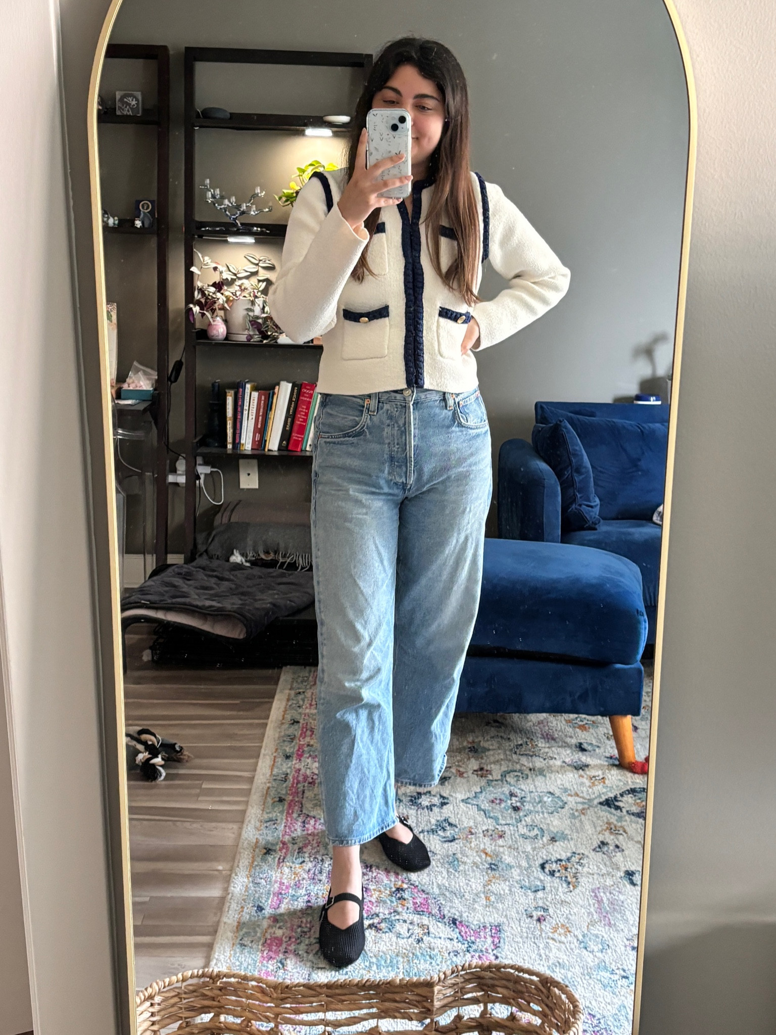 these shoes and jeans are my go to. they go with everything and are so comfortable. I love how this jacket really elevates the look but still goes with the outfit  

#LTKShoeCrush #LTKSeasonal #LTKStyleTip