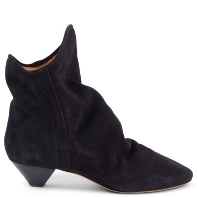 66883 auth ISABEL MARANT black suede DOEY Ankle Boots Shoes 40 | eBay US