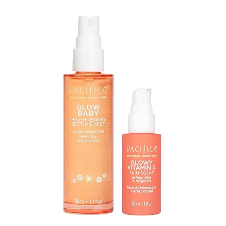 Pacifica Beauty Glow Baby Brightening Setting Mist & Glowy Vitamin C Skin Solve Set, Skincare, Su... | Amazon (US)
