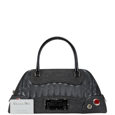 Authenticity GuaranteeDior Montaigne Trailer Chris 1947 Handbag Black Leather Denim 250401N | eBay US
