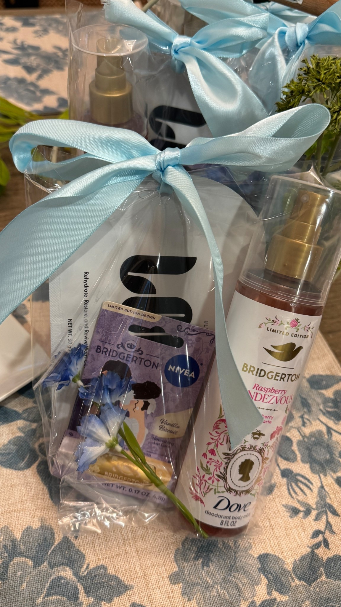 Bridgerton themed swag bag with all the branded goodies in it! Gave these to all my girlfriends at the Bridgerton watch party 

#bridgerton #giftbag #giftsforher #weddingshower #bridalshower 

#LTKSeasonal #LTKselfcare #LTKBeauty