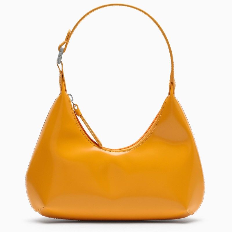 Orange shiny leather Baby Amber bag | The Double F
